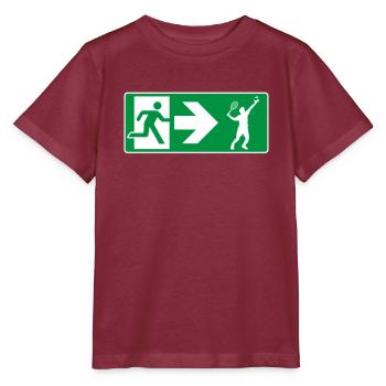 Emergency Exit Badminton - Stanley/Stella MINI CREATOR Kids’ T-Shirt - burgundy - Front - Kain (125cm)