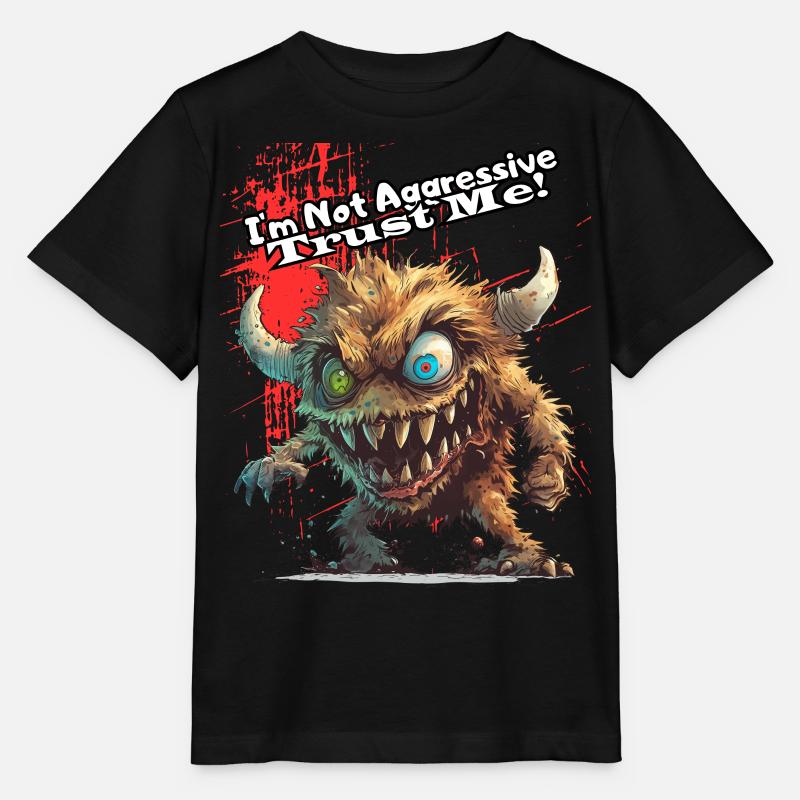 I m not aggressive trust me, Humor, Spaß, Fun, - Stanley/Stella Kinder T-Shirt MINI CREATOR - Schwarz