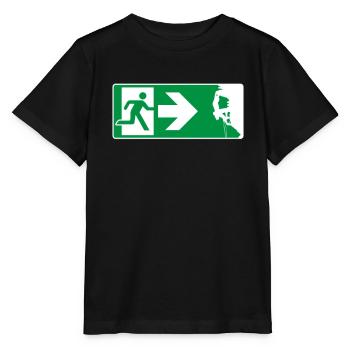 Sortie de secours escalade grimpeur - T-shirt bio MINI CREATOR Stanley/Stella Enfant - noir - Devant - Mikhail (115cm)