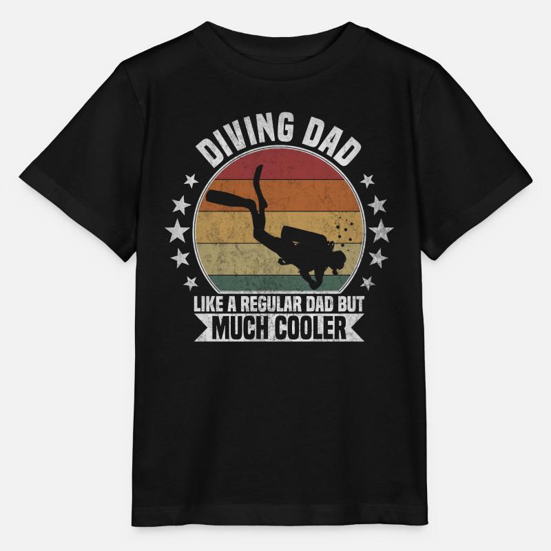 Diving Dad Taucher - Stanley/Stella Kinder T-Shirt MINI CREATOR  - Schwarz