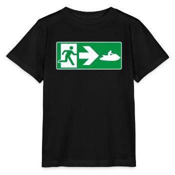 Sortie de secours Jet Ski Jet Skier - T-shirt bio MINI CREATOR Stanley/Stella Enfant - noir - Devant - Mikhail (115cm)