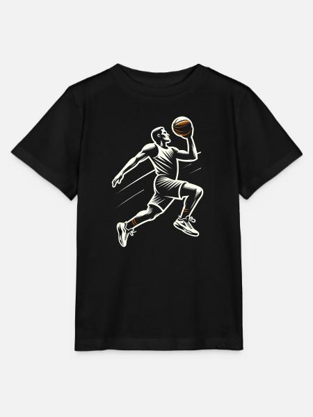Dynamischer Basketballspieler - Stanley/Stella Kinder T-Shirt MINI CREATOR - Schwarz