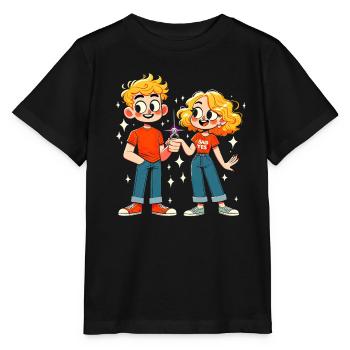 Étincelle d’amour moderne - T-shirt bio MINI CREATOR Stanley/Stella Enfant - noir - Devant - Mikhail (115cm)