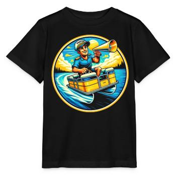 Nautical Captain Joy - Stanley/Stella MINI CREATOR Kids’ T-Shirt - black - Front - Mikhail (115cm)