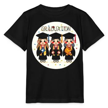 Graduation Joyful Trio - Stanley/Stella MINI CREATOR Kids’ T-Shirt - black - Front - Mikhail (115cm)