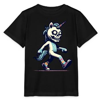 Zombie Unicorn Undead Mystical Creature - Stanley/Stella Kinder T-Shirt MINI CREATOR  - Schwarz - Vorne - Mikhail (115cm)