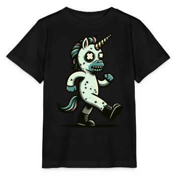 Zombie Einhorn Undead Mystical Creature - Stanley/Stella Kinder T-Shirt MINI CREATOR  - Schwarz - Vorne - Mikhail (115cm)