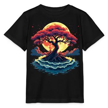 Midgard Yggdrasil Wikinger Baum des Lebens - Stanley/Stella Kinder T-Shirt MINI CREATOR  - Schwarz - Vorne - Mikhail (115cm)