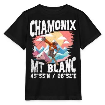 Chamonix free style - T-shirt bio MINI CREATOR Stanley/Stella Enfant - noir - Devant - Mikhail (115cm)