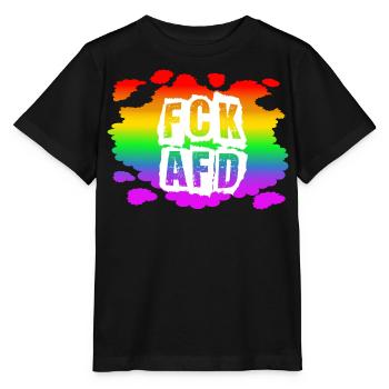 Stop AfD contre la droite, la démocratie, la diversité, la gauche - T-shirt bio MINI CREATOR Stanley/Stella Enfant - noir - Devant - Mikhail (115cm)