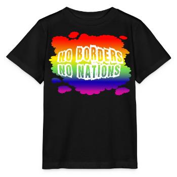 Stop AfD contre la droite, la démocratie, la diversité, la gauche - T-shirt bio MINI CREATOR Stanley/Stella Enfant - noir - Devant - Mikhail (115cm)