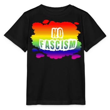 Stop AfD contre la droite, la démocratie, la diversité, la gauche - T-shirt bio MINI CREATOR Stanley/Stella Enfant - noir - Devant - Mikhail (115cm)