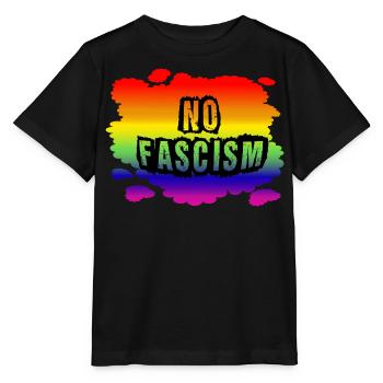 Stop AfD contre la droite, la démocratie, la diversité, la gauche - T-shirt bio MINI CREATOR Stanley/Stella Enfant - noir - Devant - Mikhail (115cm)