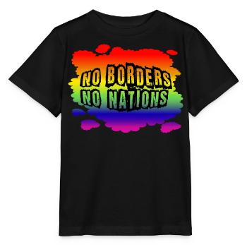 Stop AfD contre la droite, la démocratie, la diversité, la gauche - T-shirt bio MINI CREATOR Stanley/Stella Enfant - noir - Devant - Mikhail (115cm)