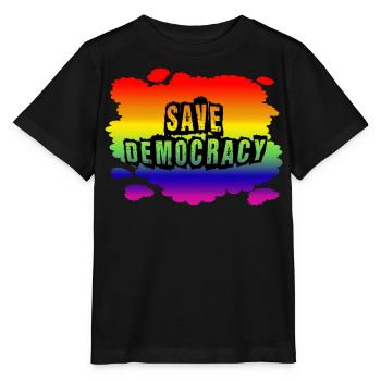 Stop AfD contre la droite, la démocratie, la diversité, la gauche - T-shirt bio MINI CREATOR Stanley/Stella Enfant - noir - Devant - Mikhail (115cm)