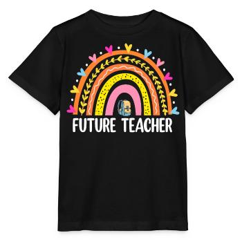 Future Teacher - Stanley/Stella Kinder T-Shirt MINI CREATOR  - Schwarz - Vorne - Mikhail (115cm)