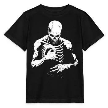 Decaying zombie reaches into chest - Stanley/Stella MINI CREATOR Kids’ T-Shirt - black - Front - Mikhail (115cm)