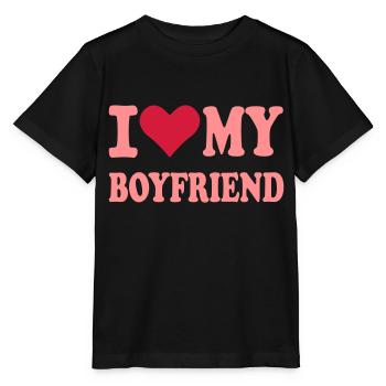 I love my boyfriend - Stanley/Stella MINI CREATOR Kids’ T-Shirt - black - Front - Mikhail (115cm)