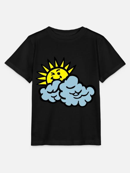 Wolke Lächeln Sonne - Stanley/Stella Kinder T-Shirt MINI CREATOR - Schwarz