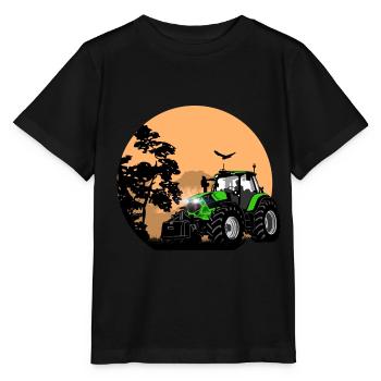 Tractor - tug - farmer - farmer - Stanley/Stella MINI CREATOR Kids’ T-Shirt - black - Front - Mikhail (115cm)