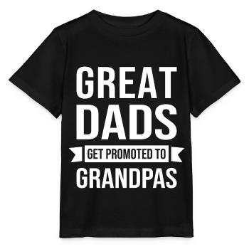 Great Dad promoted Grandpa promoted - Stanley/Stella MINI CREATOR Kids’ T-Shirt - black - Front - Mikhail (115cm)