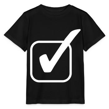 haken symbol häkchen ankreuzen - Stanley/Stella Kinder T-Shirt MINI CREATOR  - Schwarz - Vorne - Mikhail (115cm)