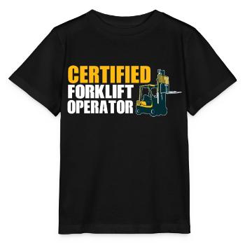 Opérateur de chariot élévateur à fourche certifié - T-shirt bio MINI CREATOR Stanley/Stella Enfant - noir - Devant - Mikhail (115cm)