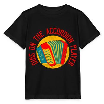 Dibs sur la musique Polka du joueur d’accordéon - T-shirt bio MINI CREATOR Stanley/Stella Enfant - noir - Devant - Mikhail (115cm)