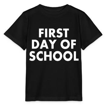 First day of school - Stanley/Stella MINI CREATOR Kids’ T-Shirt - black - Front - Mikhail (115cm)