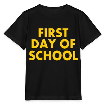 First day of school - Stanley/Stella MINI CREATOR Kids’ T-Shirt - black - Front - Mikhail (115cm)