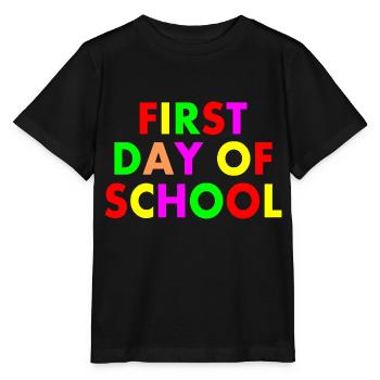 First day of school - Stanley/Stella MINI CREATOR Kids’ T-Shirt - black - Front - Mikhail (115cm)