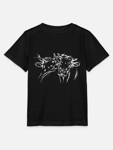 Kühe Küsse - Stanley/Stella Kinder T-Shirt MINI CREATOR - Schwarz
