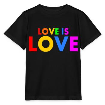 Love is love - T-shirt bio MINI CREATOR Stanley/Stella Enfant - noir - Devant - Mikhail (115cm)