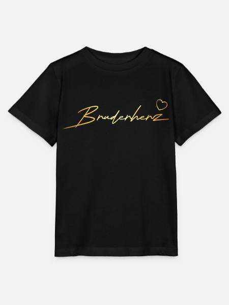 Bruderherz Geschenk in Gold - Stanley/Stella Kinder T-Shirt MINI CREATOR  - Schwarz