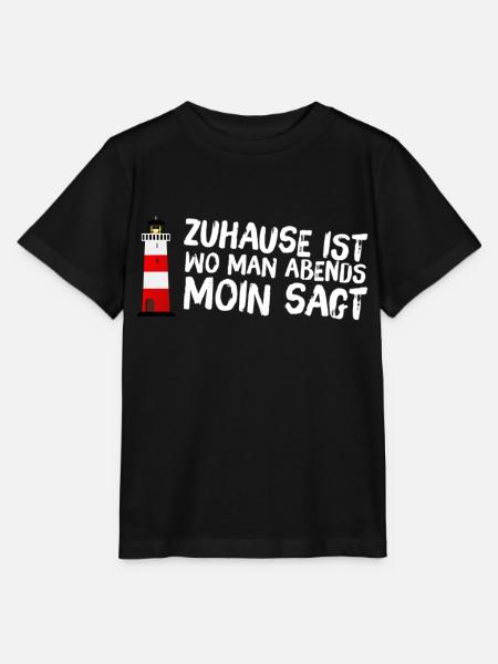 Zuhause ist wo man Abends Moin sagt! - Stanley/Stella Kinder T-Shirt MINI CREATOR - Schwarz