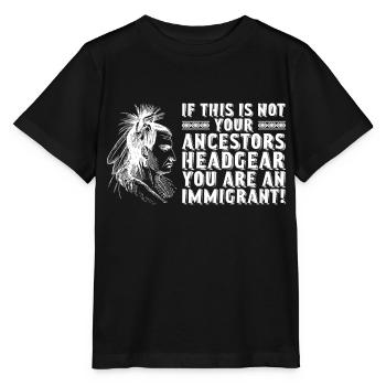 Fiers peuples autochtones Journée des Amérindiens - T-shirt bio MINI CREATOR Stanley/Stella Enfant - noir - Devant - Mikhail (115cm)