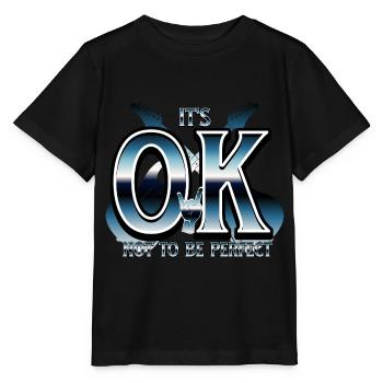 its OK not to be perfect Metal - Stanley/Stella Kinder T-Shirt MINI CREATOR  - Schwarz - Vorne - Mikhail (115cm)
