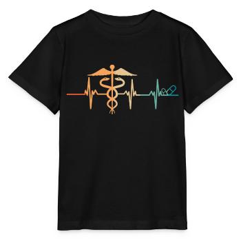 Battement de cœur pharmacie - T-shirt bio MINI CREATOR Stanley/Stella Enfant - noir - Devant - Mikhail (115cm)