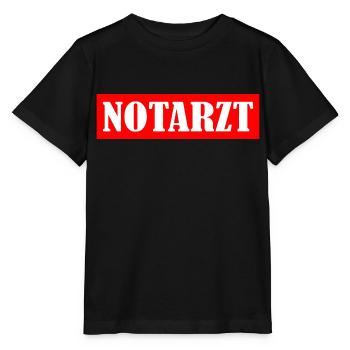 Notarzt - Stanley/Stella Kinder T-Shirt MINI CREATOR  - Schwarz - Vorne - Mikhail (115cm)
