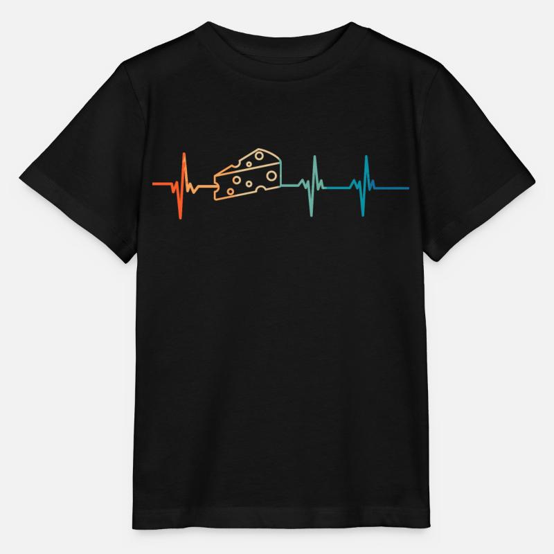 Battement de cœur fromage - T-shirt bio MINI CREATOR Stanley/Stella Enfant - noir