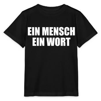 ein mensch ein wort - Stanley/Stella Kinder T-Shirt MINI CREATOR  - Schwarz - Vorne - Mikhail (115cm)