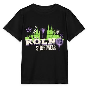 Cologne Skyline Ville Allemagne Cologne Graffiti - T-shirt bio MINI CREATOR Stanley/Stella Enfant - noir - Devant - Mikhail (115cm)