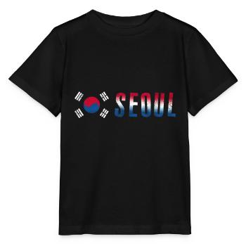 Séoul | Corée - T-shirt bio MINI CREATOR Stanley/Stella Enfant - noir - Devant - Mikhail (115cm)