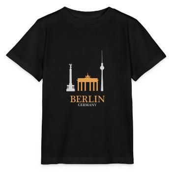 Berlin landmarks in Germany - Berlin - Stanley/Stella MINI CREATOR Kids’ T-Shirt - black - Front - Mikhail (115cm)