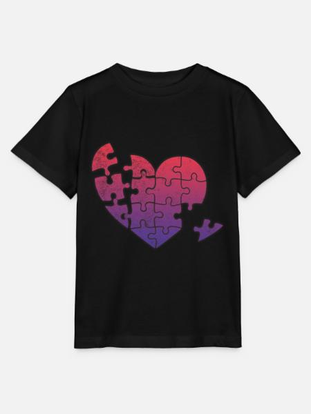 Herz - Stanley/Stella Kinder T-Shirt MINI CREATOR  - Schwarz