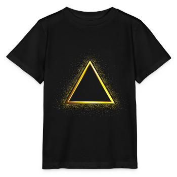Dreieck Gold - Stanley/Stella Kinder T-Shirt MINI CREATOR  - Schwarz - Vorne - Mikhail (115cm)