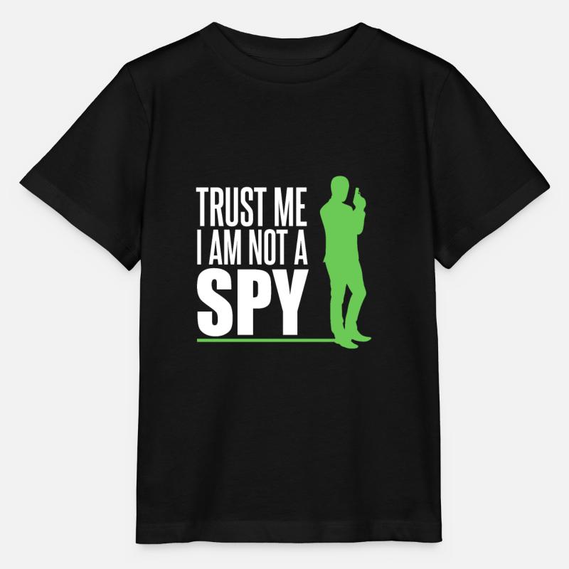 Spy Secret Agent - Stanley/Stella MINI CREATOR Kids’ T-Shirt - black