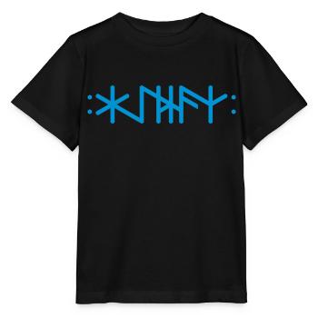 Haithnaz "Heathe (n) / Pagan" text, QRF0 © - Stanley/Stella MINI CREATOR Kids’ T-Shirt - black - Front - Mikhail (115cm)