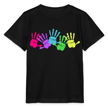Impressions à la main - T-shirt bio MINI CREATOR Stanley/Stella Enfant - noir - Devant - Mikhail (115cm)