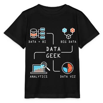 Data Geek Softwareentwickler - Stanley/Stella Kinder T-Shirt MINI CREATOR  - Schwarz - Vorne - Mikhail (115cm)